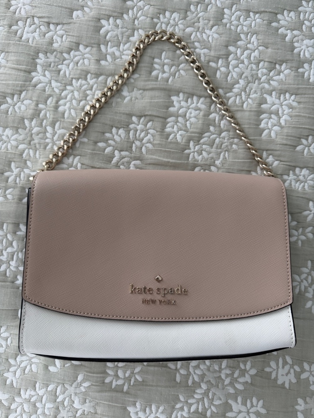 kate spade Pink and White Chain Shoulder Bag NWOT